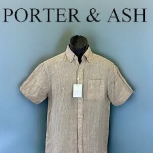 Porter & Ash Linen Button Up | Mens Linen Shirt | Size XL